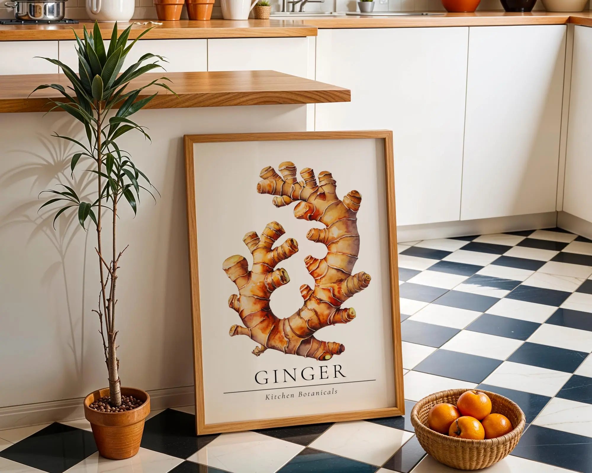 Ginger Root Print | Botanical Kitchen Wall Art wall art print, modern home decor, unframed artwork by Nomad & Nest