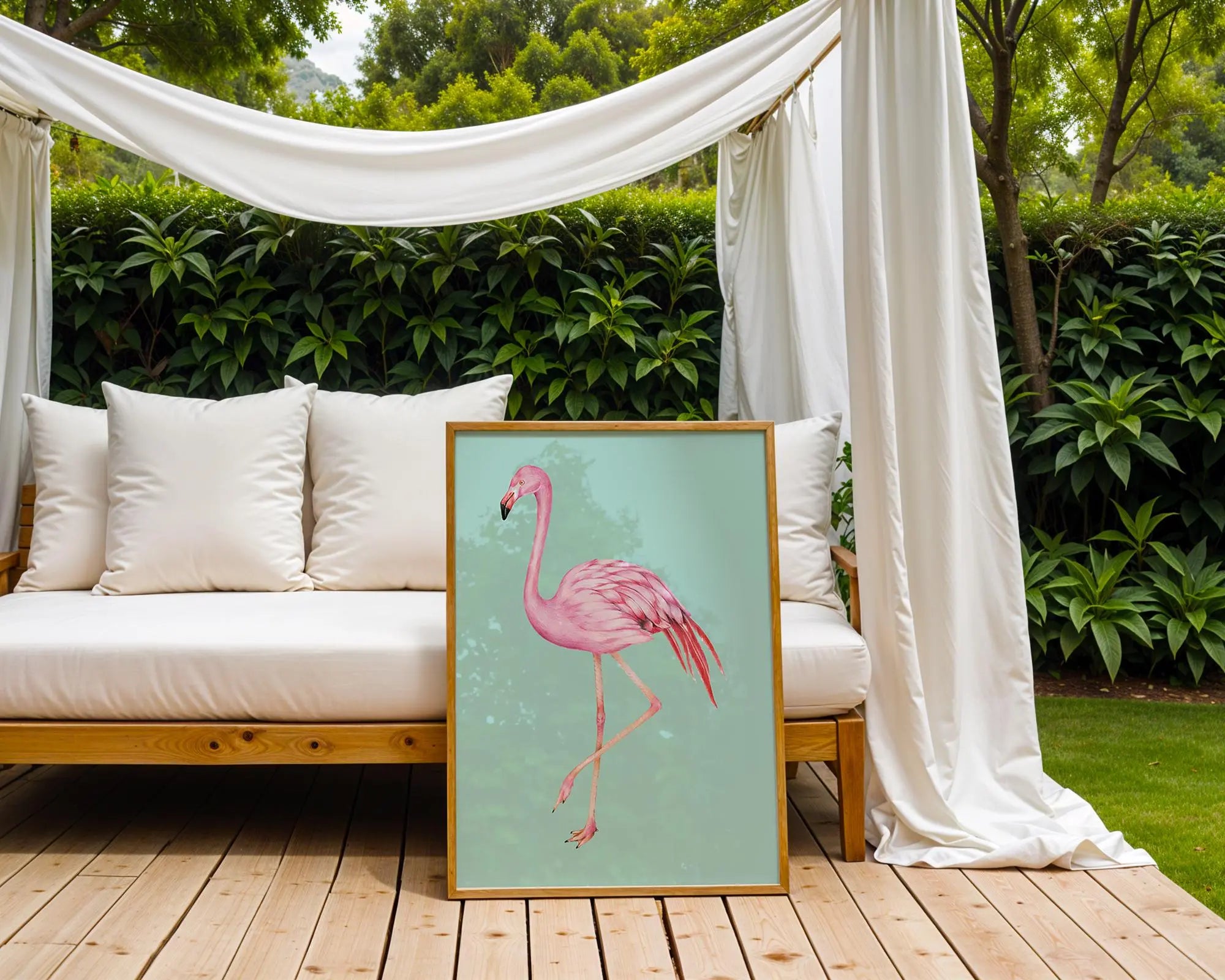 Elegant Flamingo Watercolor Print | Tropical Bird Wall Art wall art print, modern home decor, unframed artwork by Nomad & Nest