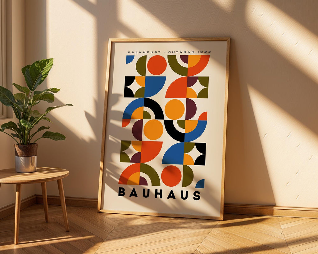 Bauhaus Poster Geometric Print | Mid Century Modern Art wall art print, modern home decor, unframed artwork by Nomad & Nest