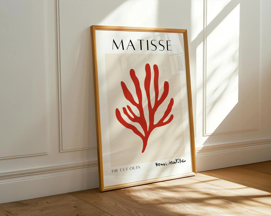 Henri Matisse Print | Red Coral  | Abstract Ocean Art, Coastal Boho wall art print, modern home decor, unframed artwork by Nomad & Nest