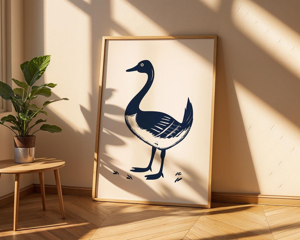 Goose Wall Art Print | Scandinavian Bird Decor wall art print, modern home decor, unframed artwork by Nomad & Nest