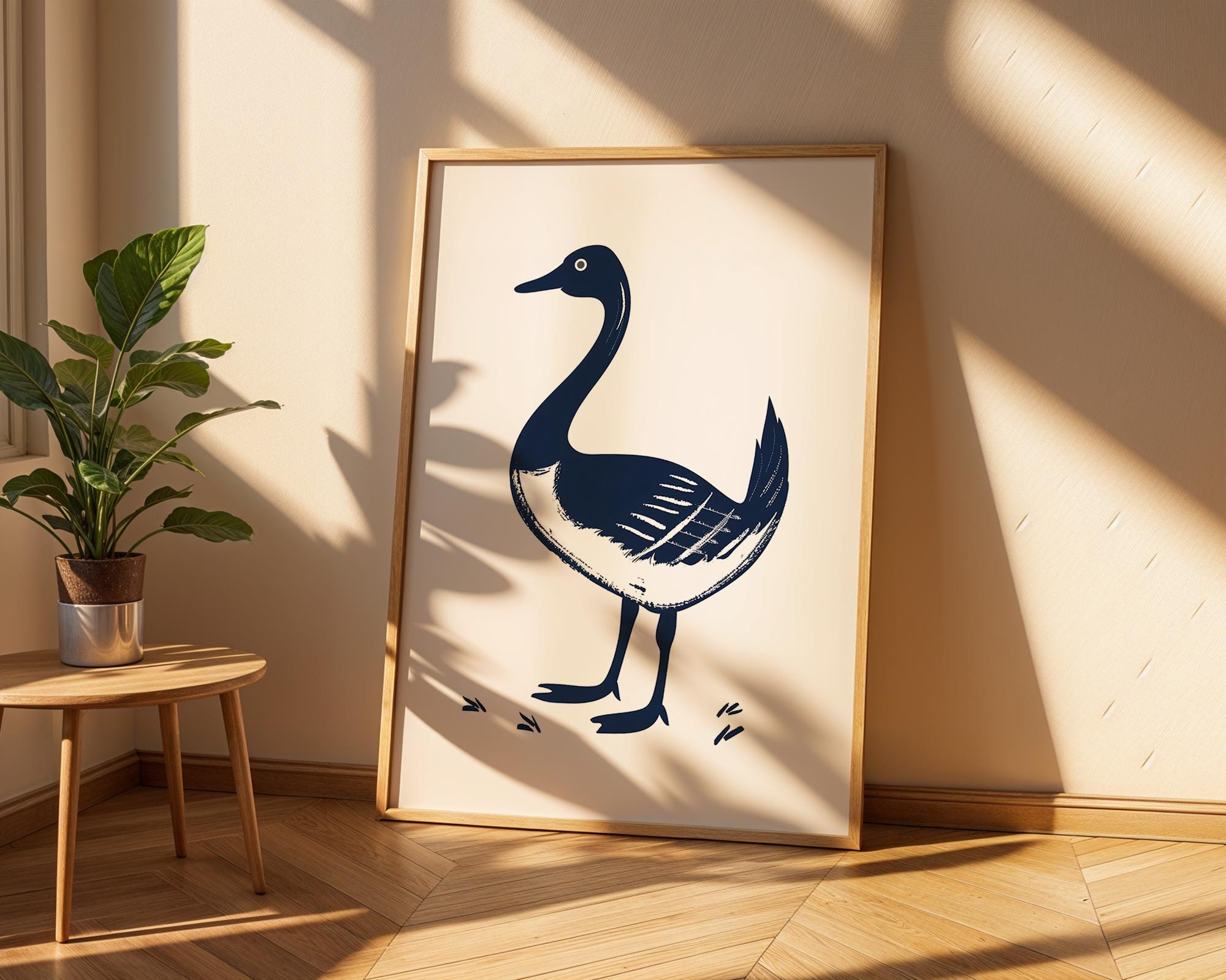 Goose Wall Art Print | Scandinavian Bird Decor wall art print, modern home decor, unframed artwork by Nomad & Nest
