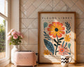 Abstract Floral Wall Art Print | Retro Botanical Poster wall art print, modern home decor, unframed artwork by Nomad & Nest