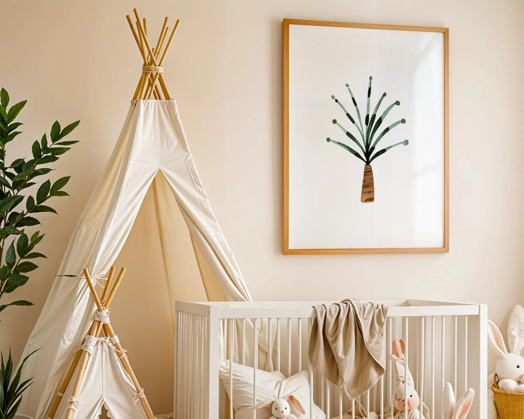 Playroom Ideas | Abstract Palm Plant Nursery Wall Art Botanical Decor Print wall art print, modern home decor, unframed artwork by Nomad & Nest
