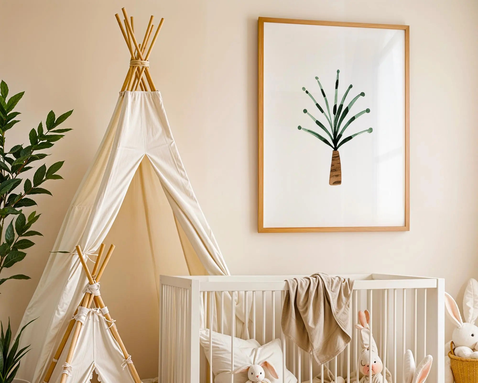 Playroom Ideas | Abstract Palm Plant Nursery Wall Art Botanical Decor Print wall art print, modern home decor, unframed artwork by Nomad & Nest