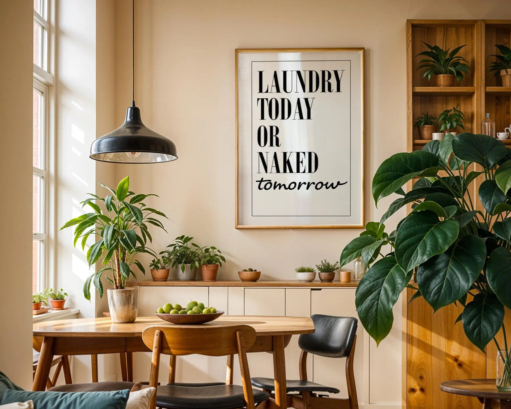 Funny Laundry Room Print | Minimalist Typography Quote wall art print, modern home decor, unframed artwork by Nomad & Nest