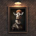 Victorian Giraffe Portrait Print | Anthropomorphic Animal Wall Art wall art print, modern home decor, unframed artwork by Nomad & Nest