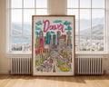 Denver Colorado City Skyline Art Print | Modern Travel Poster wall art print, modern home decor, unframed artwork by Nomad & Nest