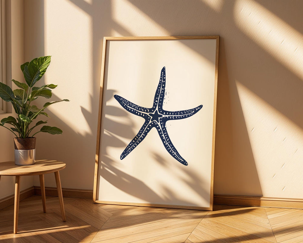 Starfish Art Print | Modern Coastal Marine Wall Decor wall art print, modern home decor, unframed artwork by Nomad & Nest