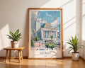 Detroit Architecture Print | Michigan Skyline Poster, Urban Travel Art wall art print, modern home decor, unframed artwork by Nomad & Nest