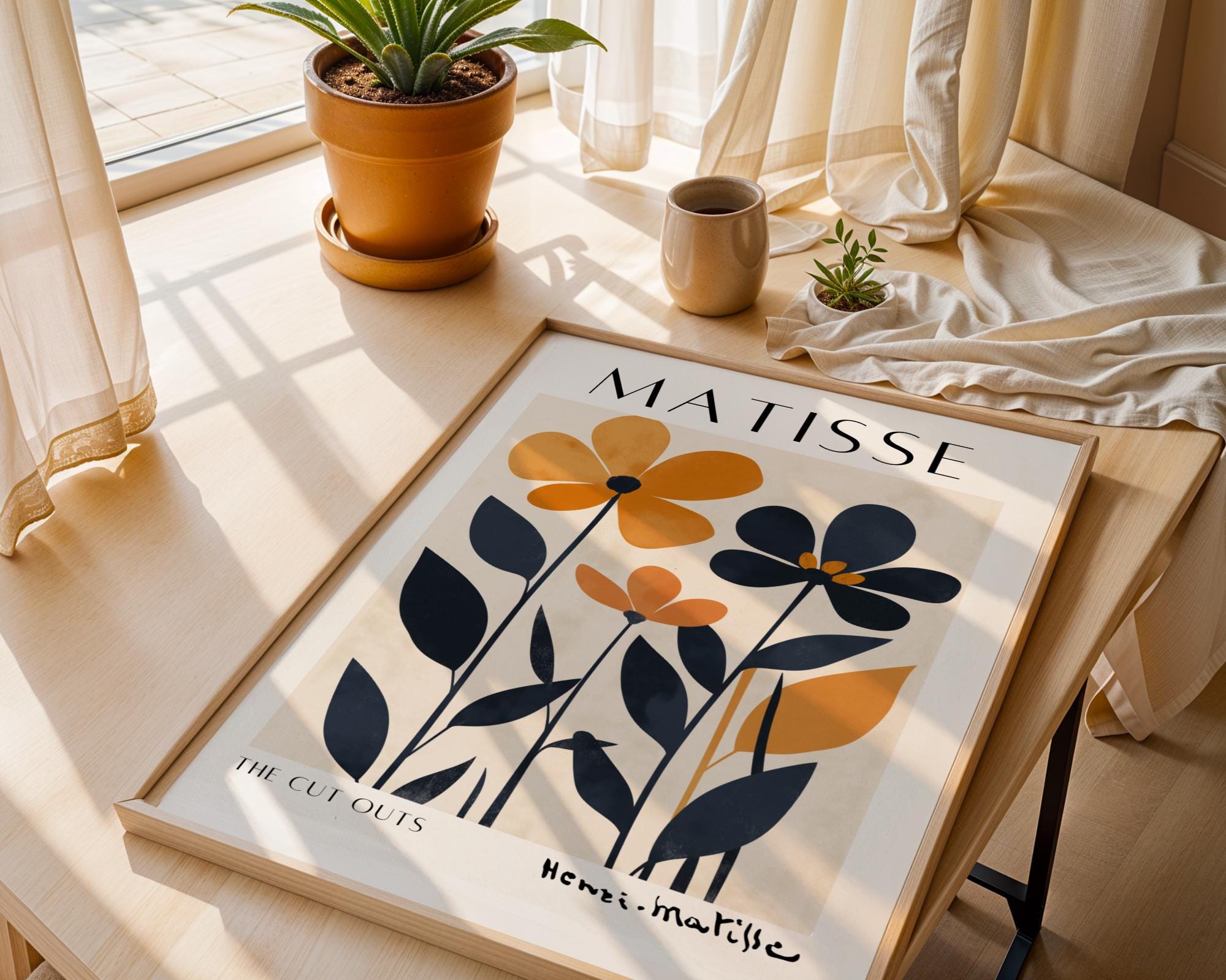 Henri Matisse Print | Inspired Floral  | Abstract Botanical Wall Art wall art print, modern home decor, unframed artwork by Nomad & Nest