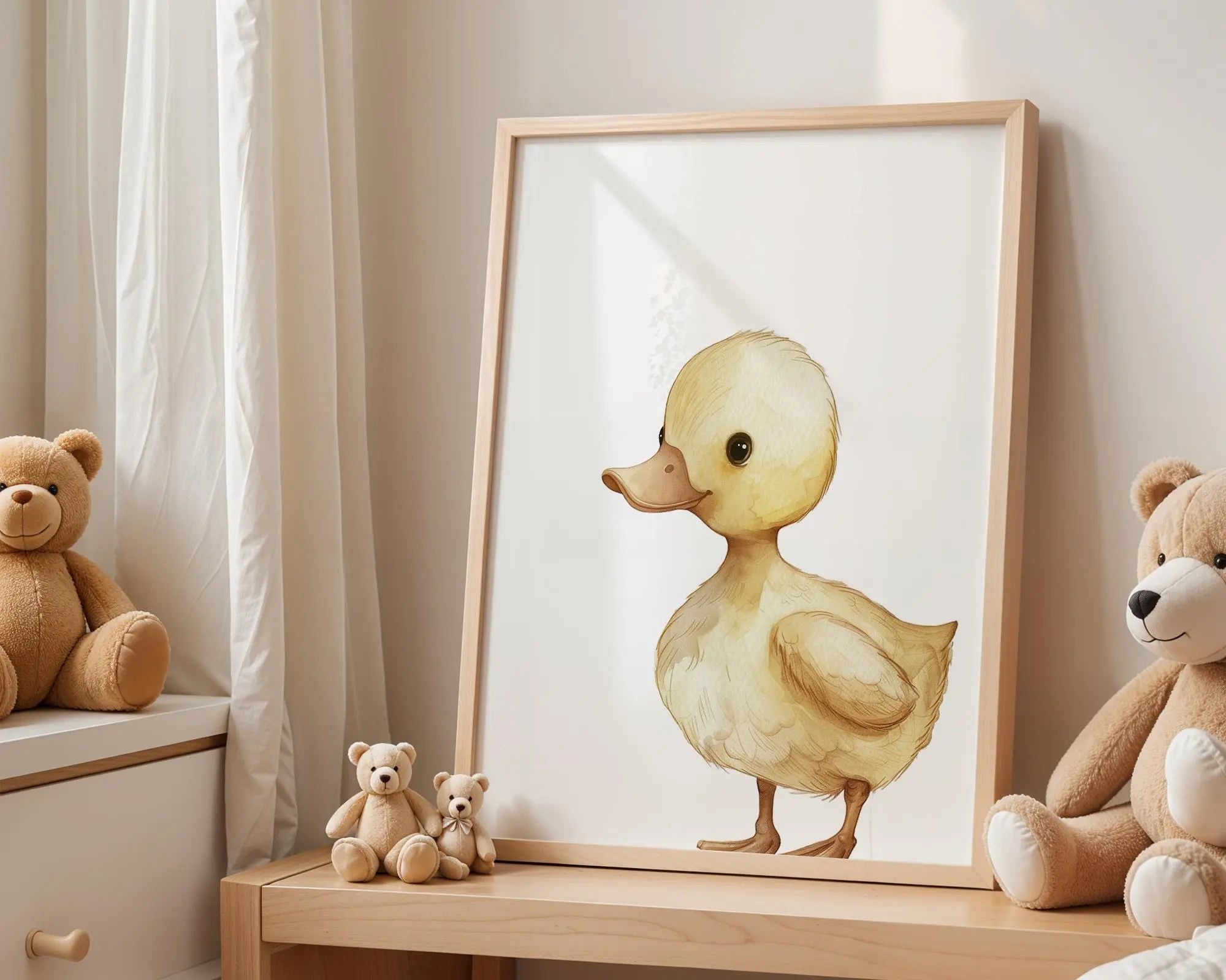 Playroom Ideas | Duckling Nursery Wall Art | Farm Animal Baby Print wall art print, modern home decor, unframed artwork by Nomad & Nest