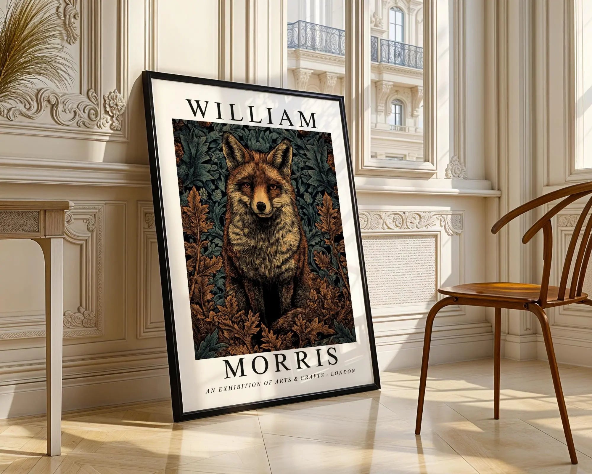 William Morris Print Fox  | Botanical Autumn Wall Art wall art print, modern home decor, unframed artwork by Nomad & Nest