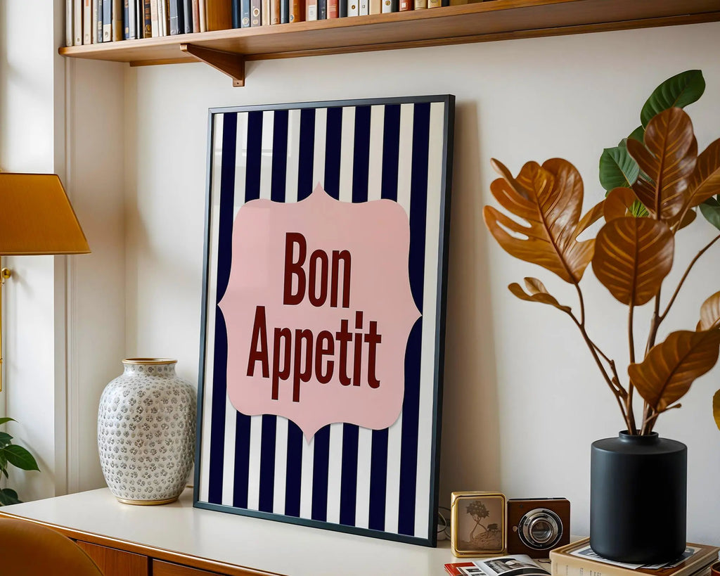Positive Emotion | Bon Appetit Print | French Bistro Style Typography Wall Art wall art print, modern home decor, unframed artwork by Nomad & Nest