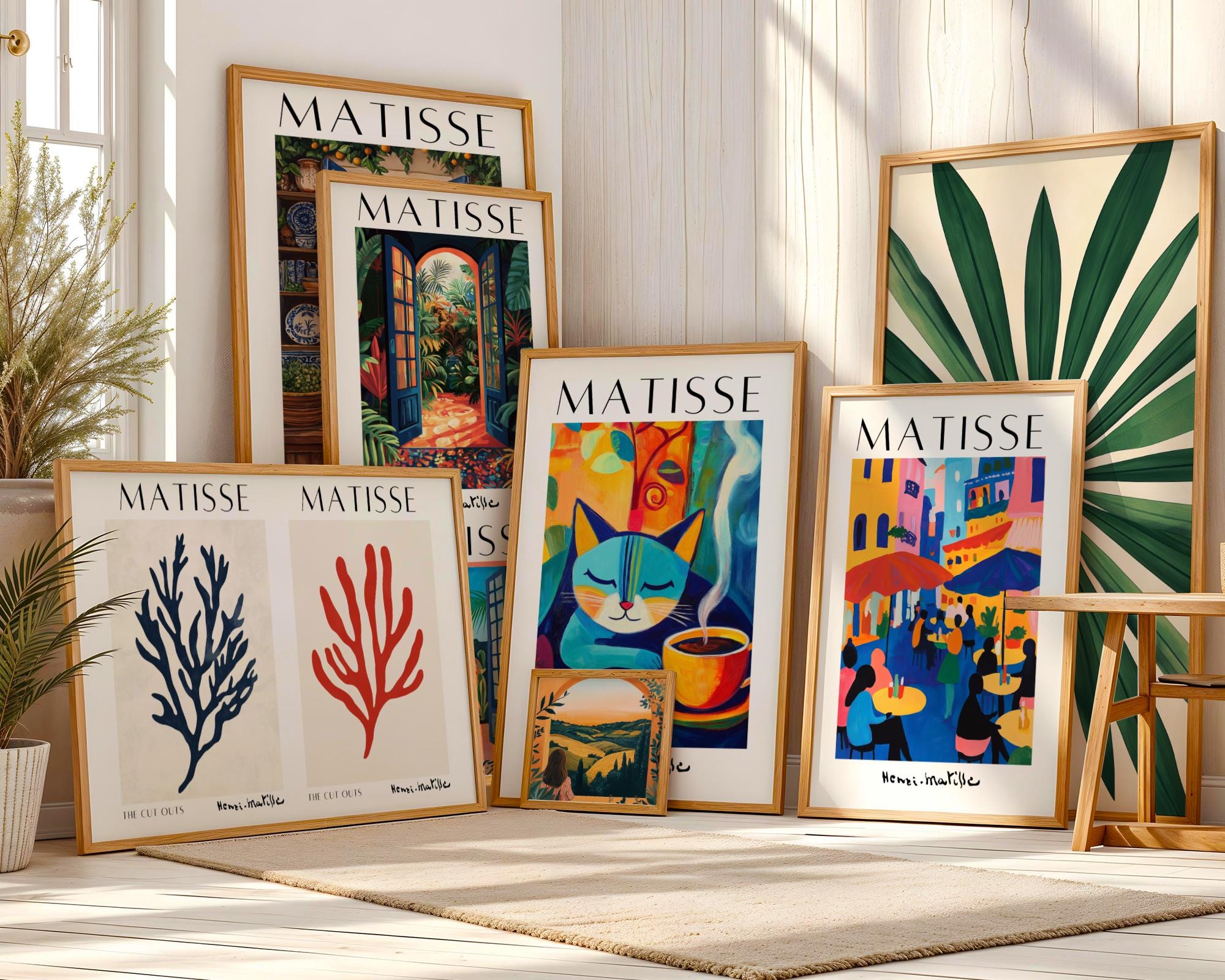 Henri Matisse Print | Inspired Kitchen Art  | Mediterranean Fruit, Open Window wall art print, modern home decor, unframed artwork by Nomad & Nest