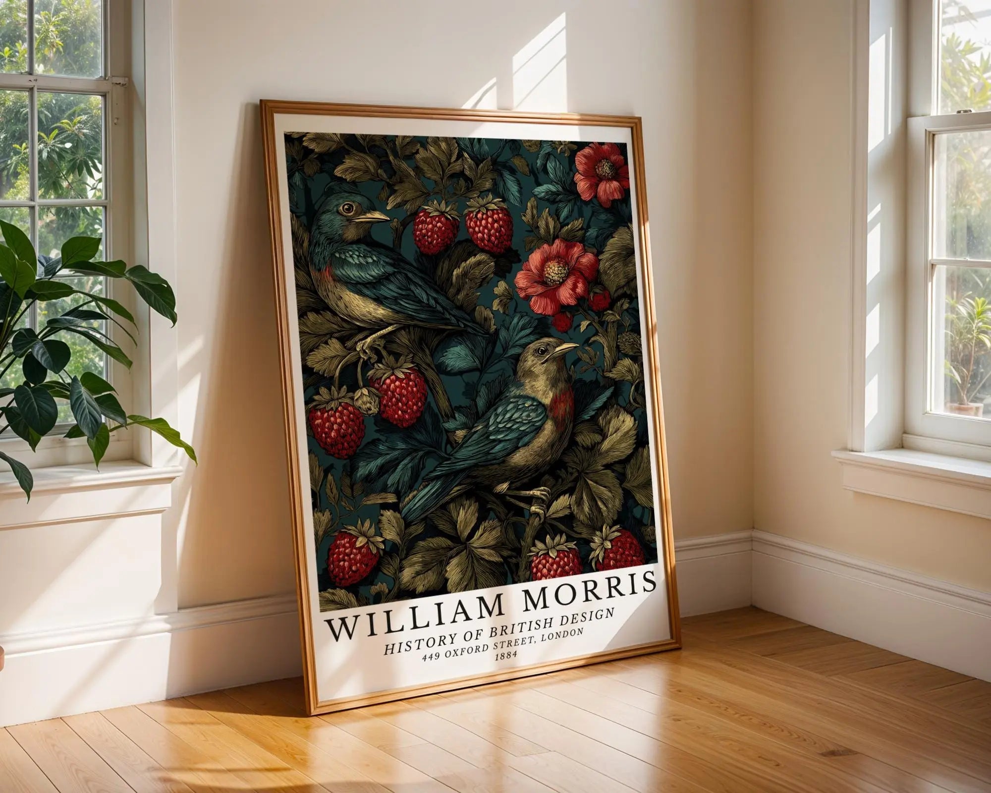 William Morris Print Bird & Berry  • Vintage Floral Wall Art wall art print, modern home decor, unframed artwork by Nomad & Nest