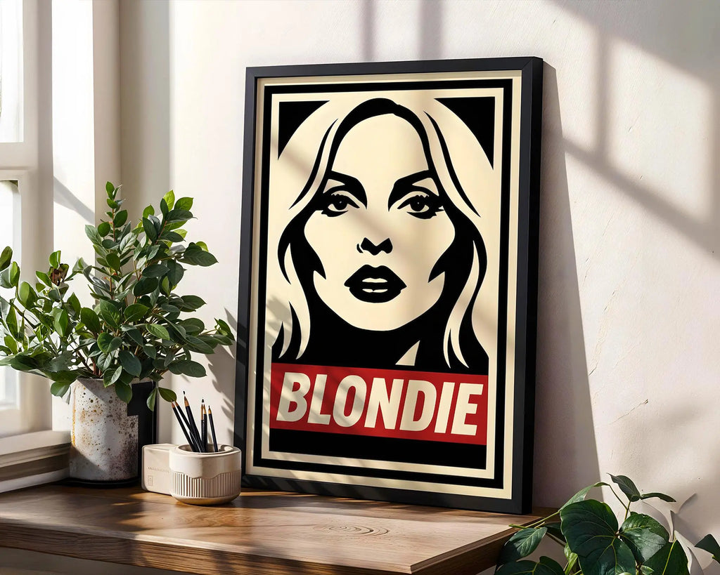 Blondie Portrait Print | Retro Pop Art Music Poster wall art print, modern home decor, unframed artwork by Nomad & Nest