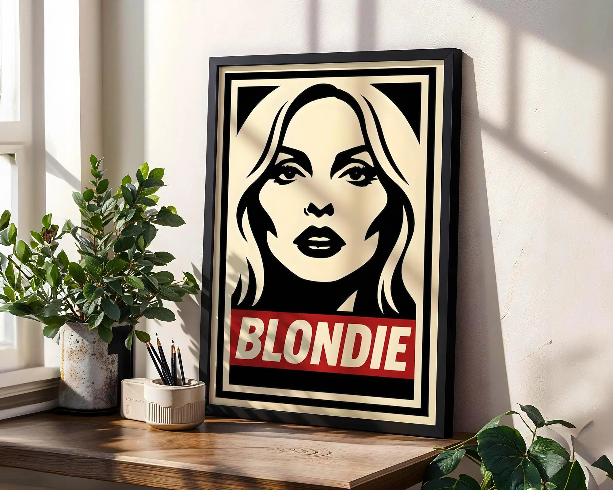 Blondie Portrait Print | Retro Pop Art Music Poster wall art print, modern home decor, unframed artwork by Nomad & Nest