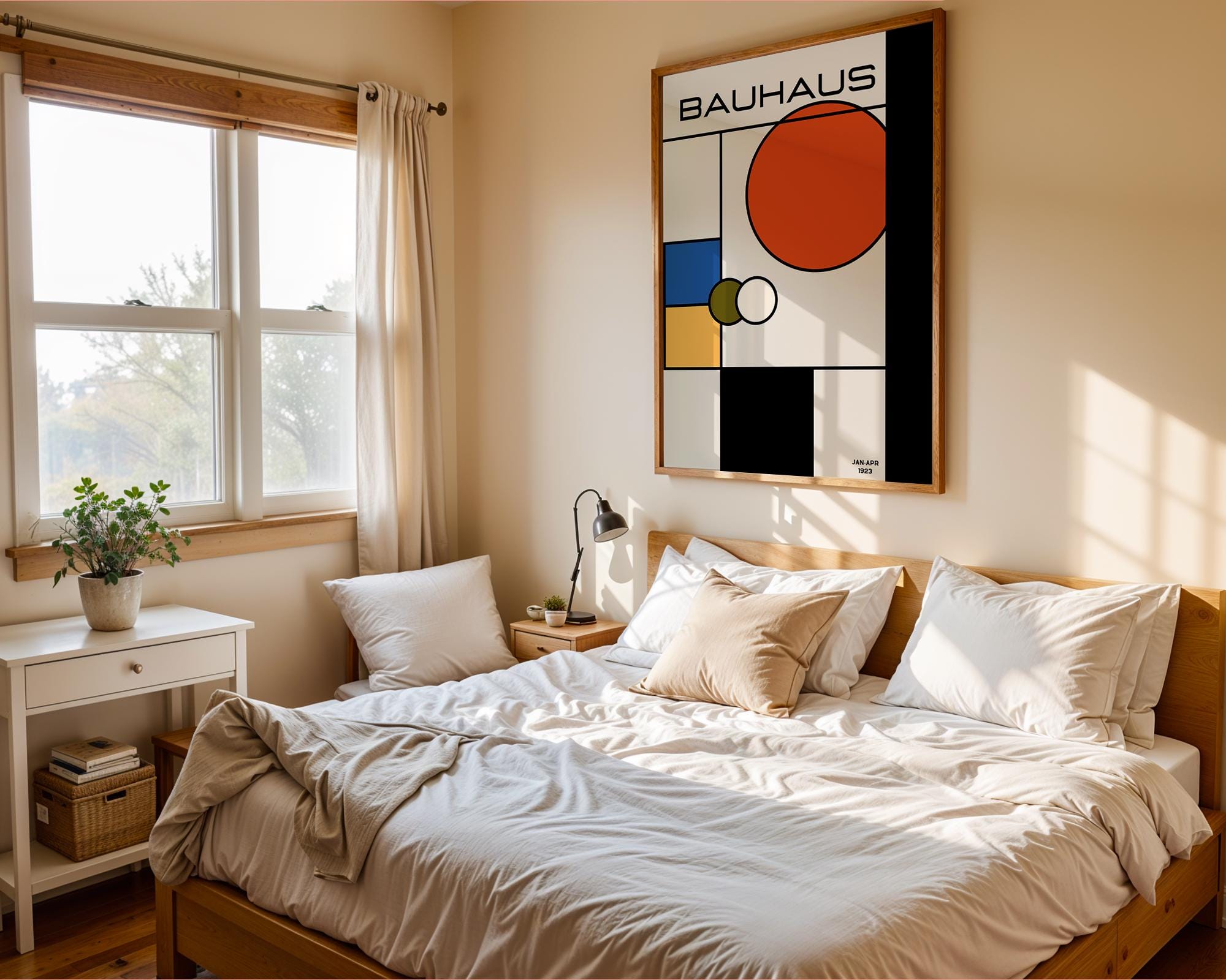 Bauhaus Poster Geometric Print | Mid Century Modern Art wall art print, modern home decor, unframed artwork by Nomad & Nest