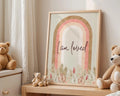 Playroom Ideas | I Am Loved Nursery Print | Rainbow Affirmation Wall Art wall art print, modern home decor, unframed artwork by Nomad & Nest
