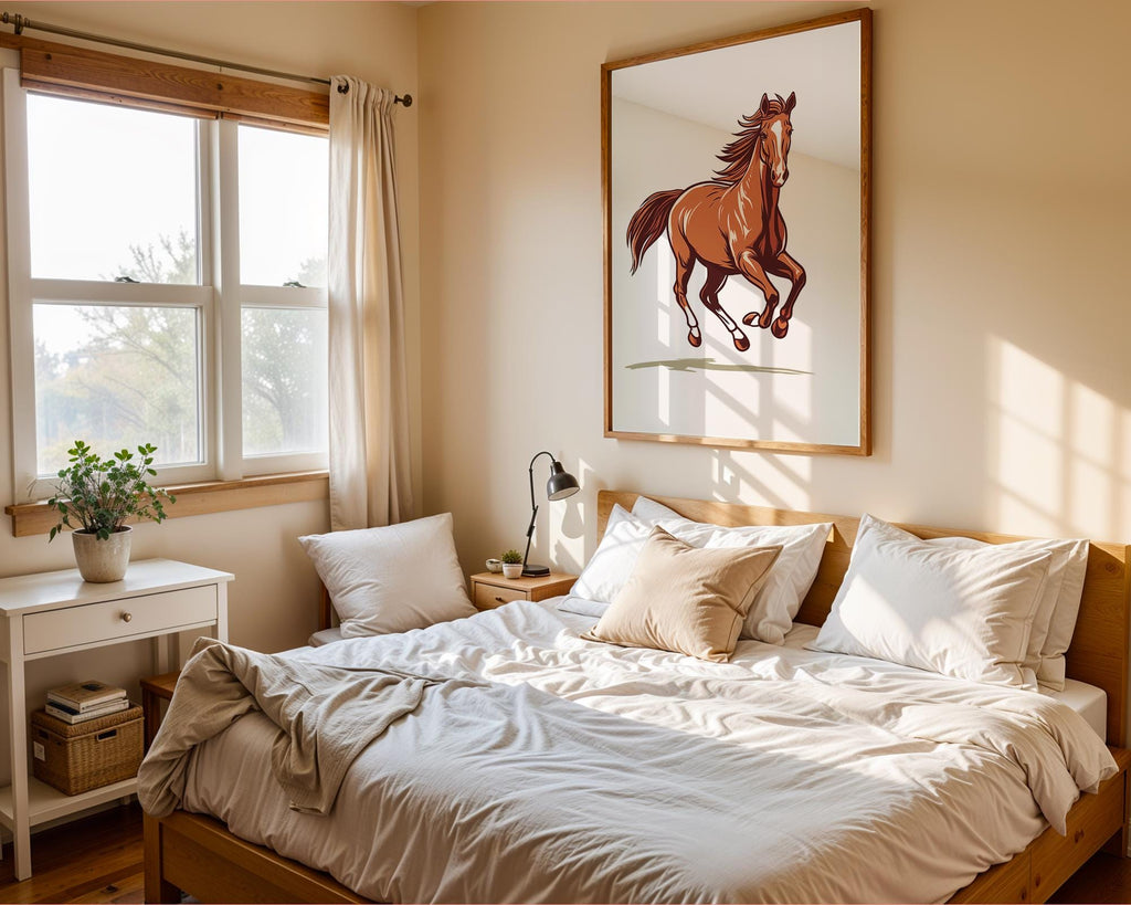 Elegant Horse Art Print | Farmhouse Wall Decor wall art print, modern home decor, unframed artwork by Nomad & Nest