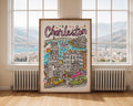 Charleston South Carolina Art Print | Colorful City Travel Poster wall art print, modern home decor, unframed artwork by Nomad & Nest