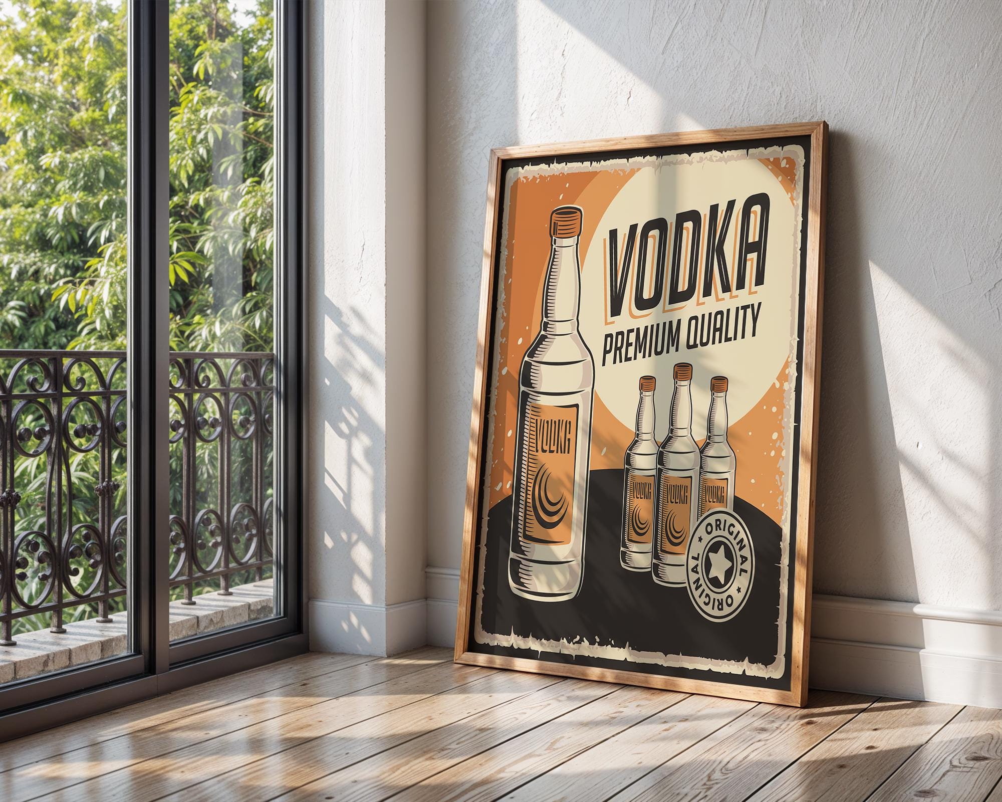 Retro Vodka Advertising Poster | Mid-Century Bar Art Print wall art print, modern home decor, unframed artwork by Nomad & Nest
