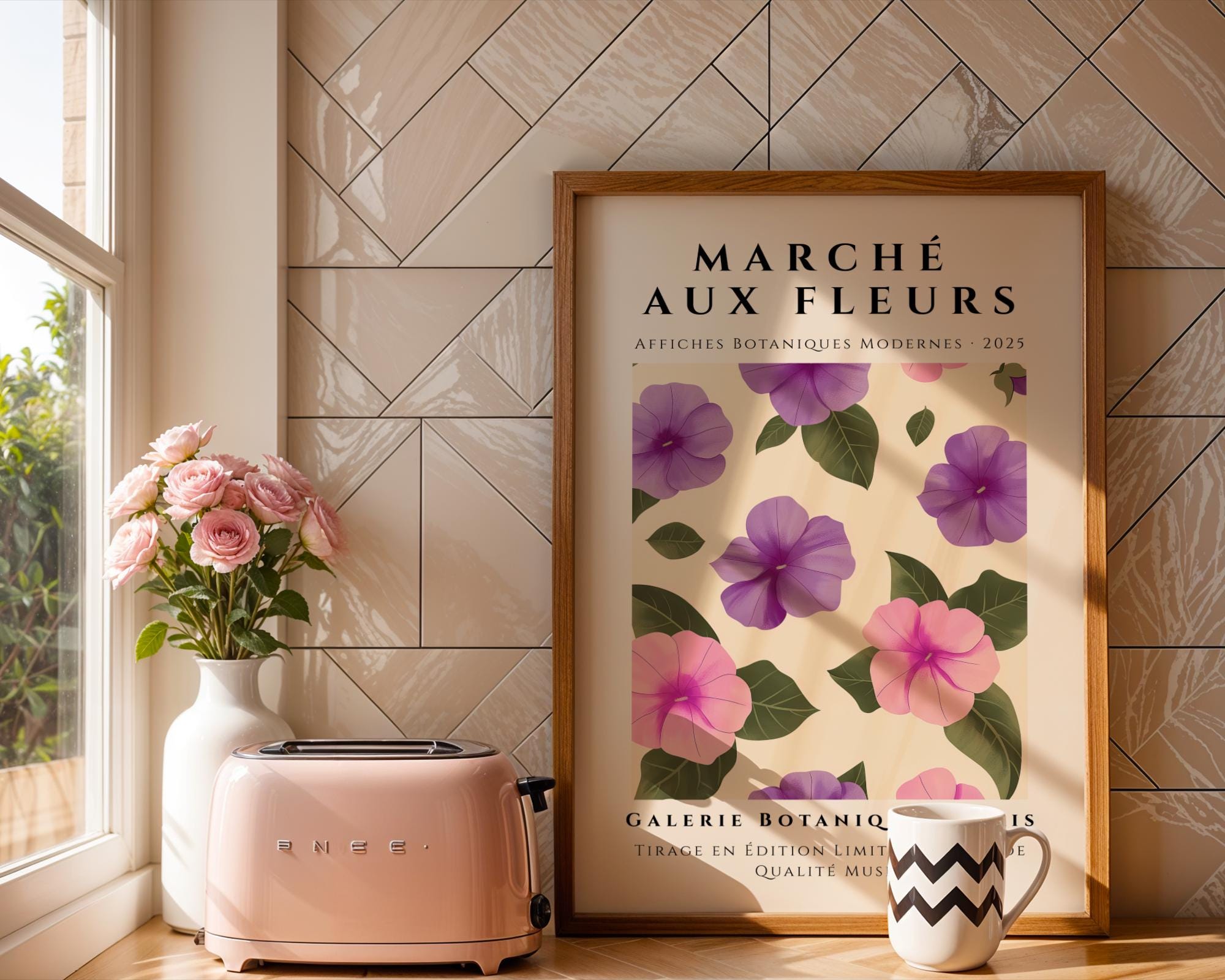 Morning Glory Floral Print | French Cottage Style Wall Art wall art print, modern home decor, unframed artwork by Nomad & Nest