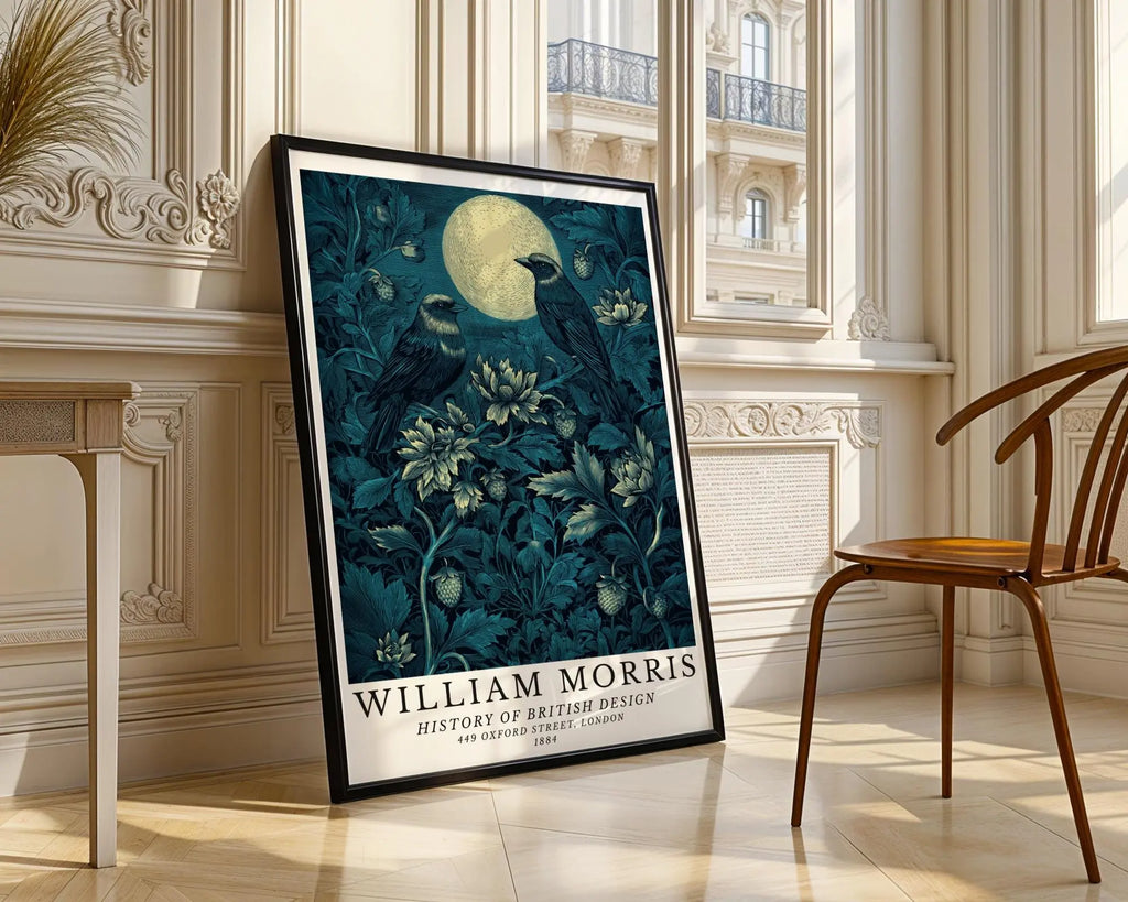 William Morris Print Raven Botanical  • Victorian Gothic Wall Art wall art print, modern home decor, unframed artwork by Nomad & Nest