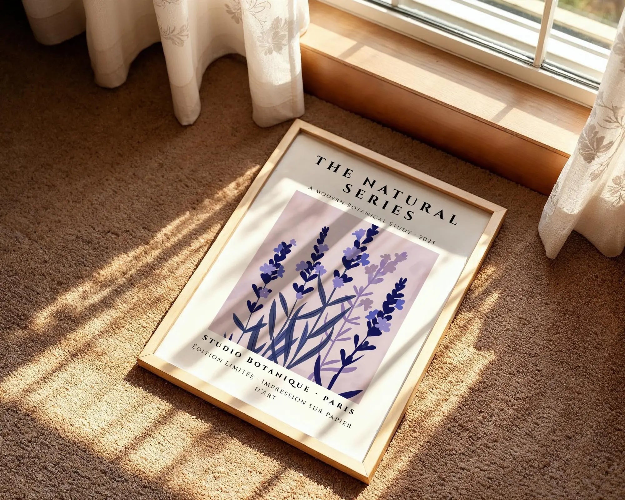 Lavender Botanical Print • Minimalist Mauve Floral Wall Art wall art print, modern home decor, unframed artwork by Nomad & Nest