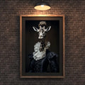 Victorian Giraffe Portrait | Gothic Anthropomorphic Animal Wall Art wall art print, modern home decor, unframed artwork by Nomad & Nest