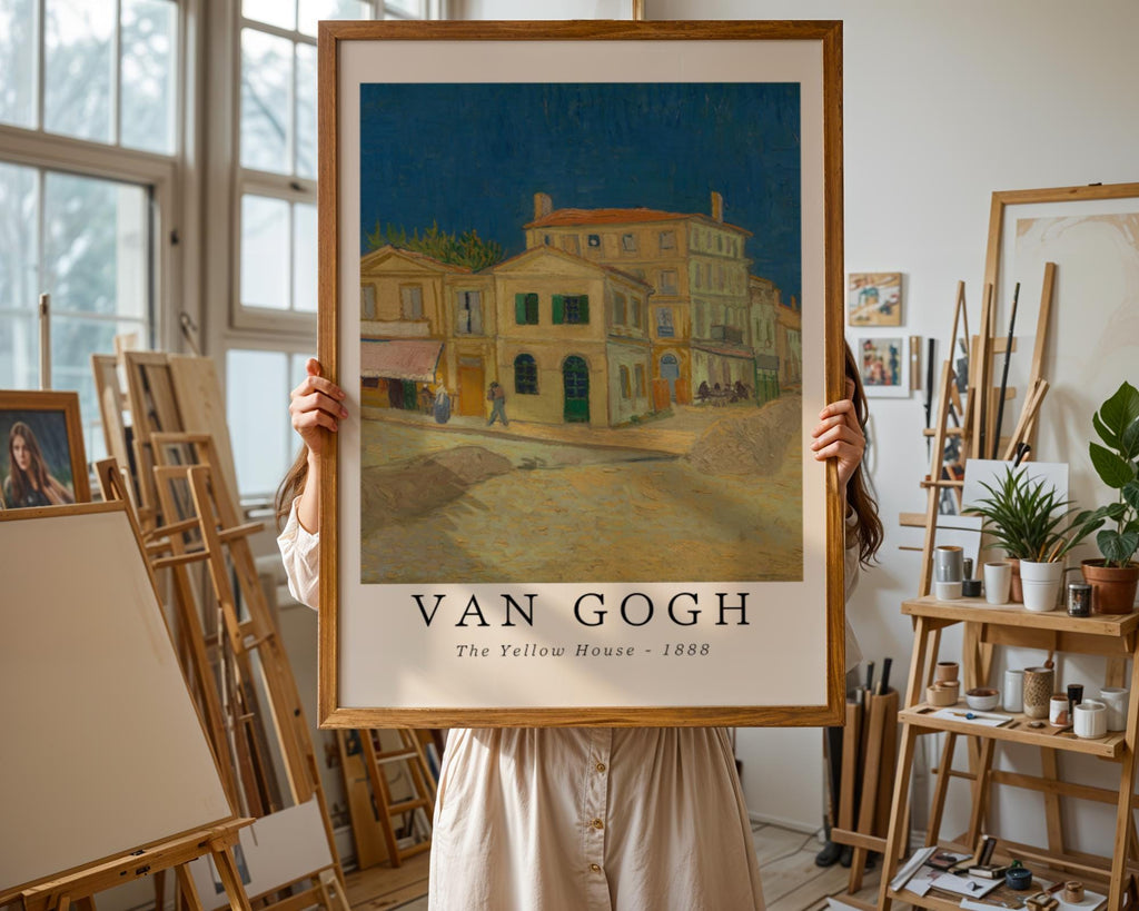 Van Gogh Print | The Yellow House  - Vintage Impressionist Architecture Art wall art print, modern home decor, unframed artwork by Nomad & Nest