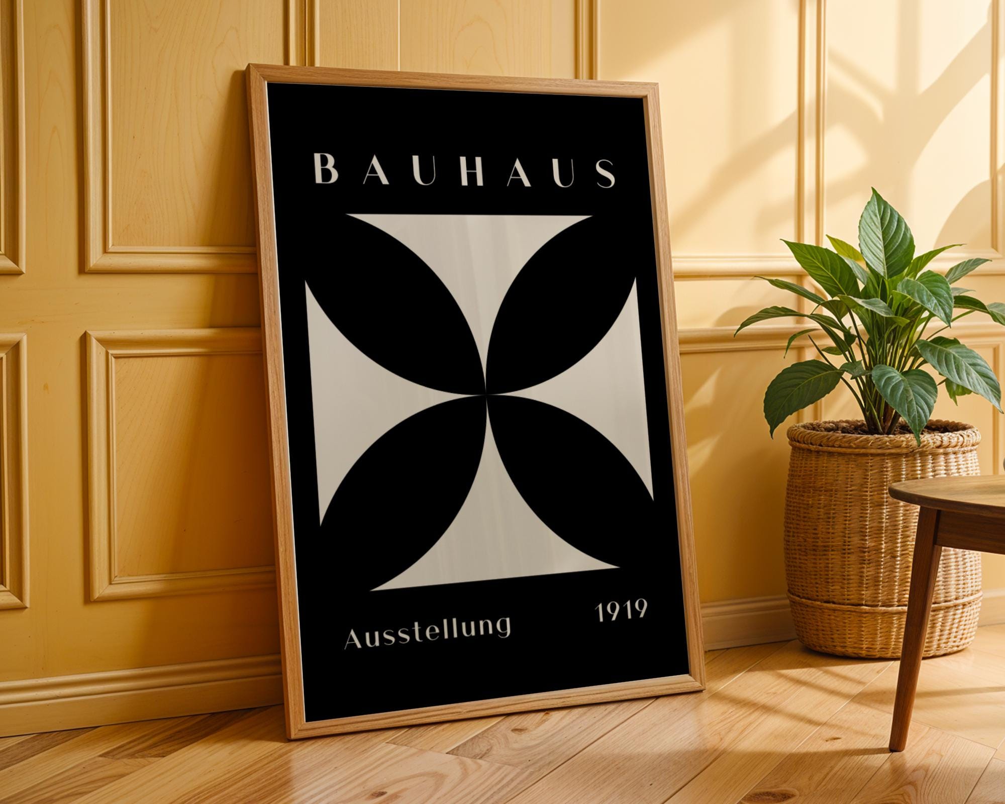 Bauhaus Poster Art Print | Black and White Geometric wall art print, modern home decor, unframed artwork by Nomad & Nest