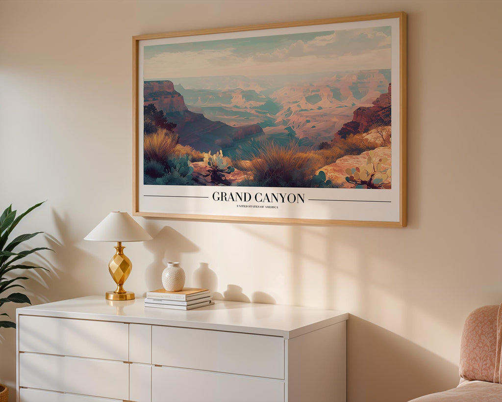 Grand Canyon Travel Poster | Vintage Desert Landscape Art Print wall art print, modern home decor, unframed artwork by Nomad & Nest
