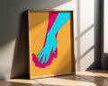Modern Pop Art | Abstract Holding Hands  Print | Modern  Love Poster wall art print, modern home decor, unframed artwork by Nomad & Nest