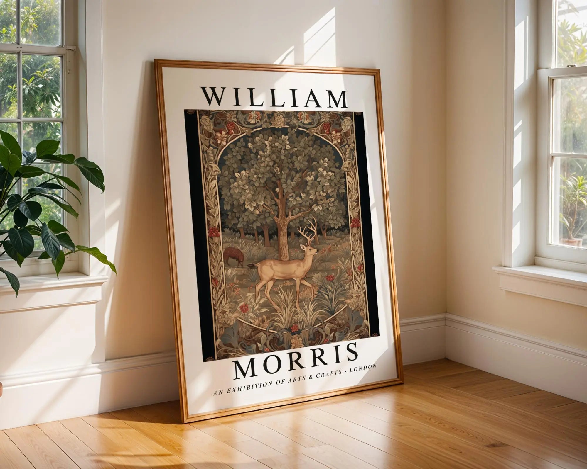 William Morris Print Woodland Deer  | Vintage Arts & Crafts Wall Art wall art print, modern home decor, unframed artwork by Nomad & Nest