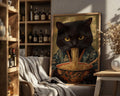 Japanese Poster | Ramen Cat Print – Funny Kimono Foodie Wall Art wall art print, modern home decor, unframed artwork by Nomad & Nest