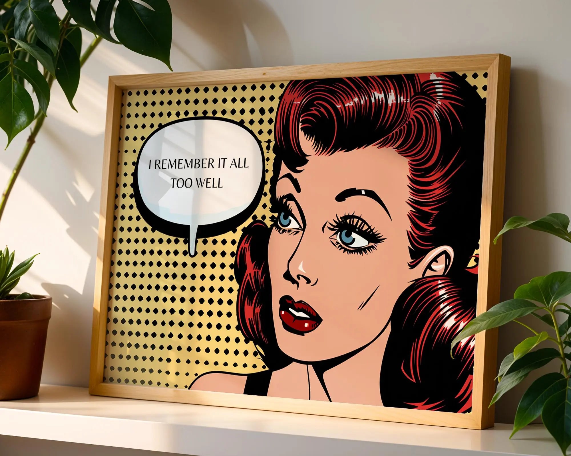 Modern Pop Art | Retro Marilyn Monroe  Print | Mid-Century Comic Book  Decor wall art print, modern home decor, unframed artwork by Nomad & Nest