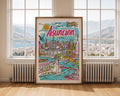 Asunción Paraguay Travel Poster | Colorful City Skyline Art wall art print, modern home decor, unframed artwork by Nomad & Nest
