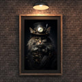 Steampunk Cat Portrait Print | Victorian Top Hat Animal Wall Art wall art print, modern home decor, unframed artwork by Nomad & Nest