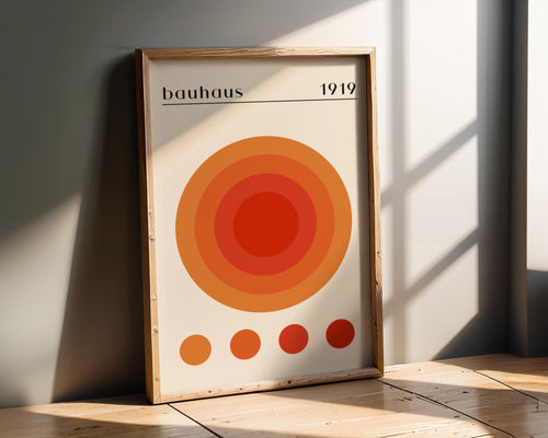 Bauhaus Poster Circle Art Print | Mid Century Modern Geometric wall art print, modern home decor, unframed artwork by Nomad & Nest