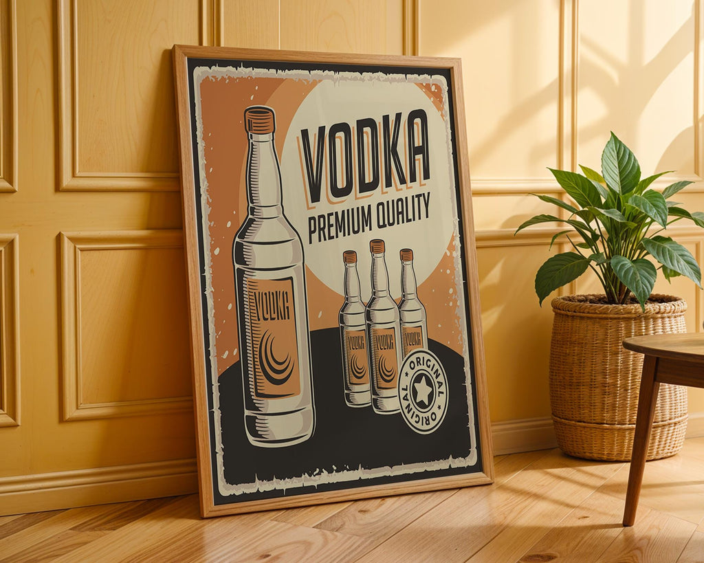 Retro Vodka Advertising Poster | Mid-Century Bar Art Print wall art print, modern home decor, unframed artwork by Nomad & Nest