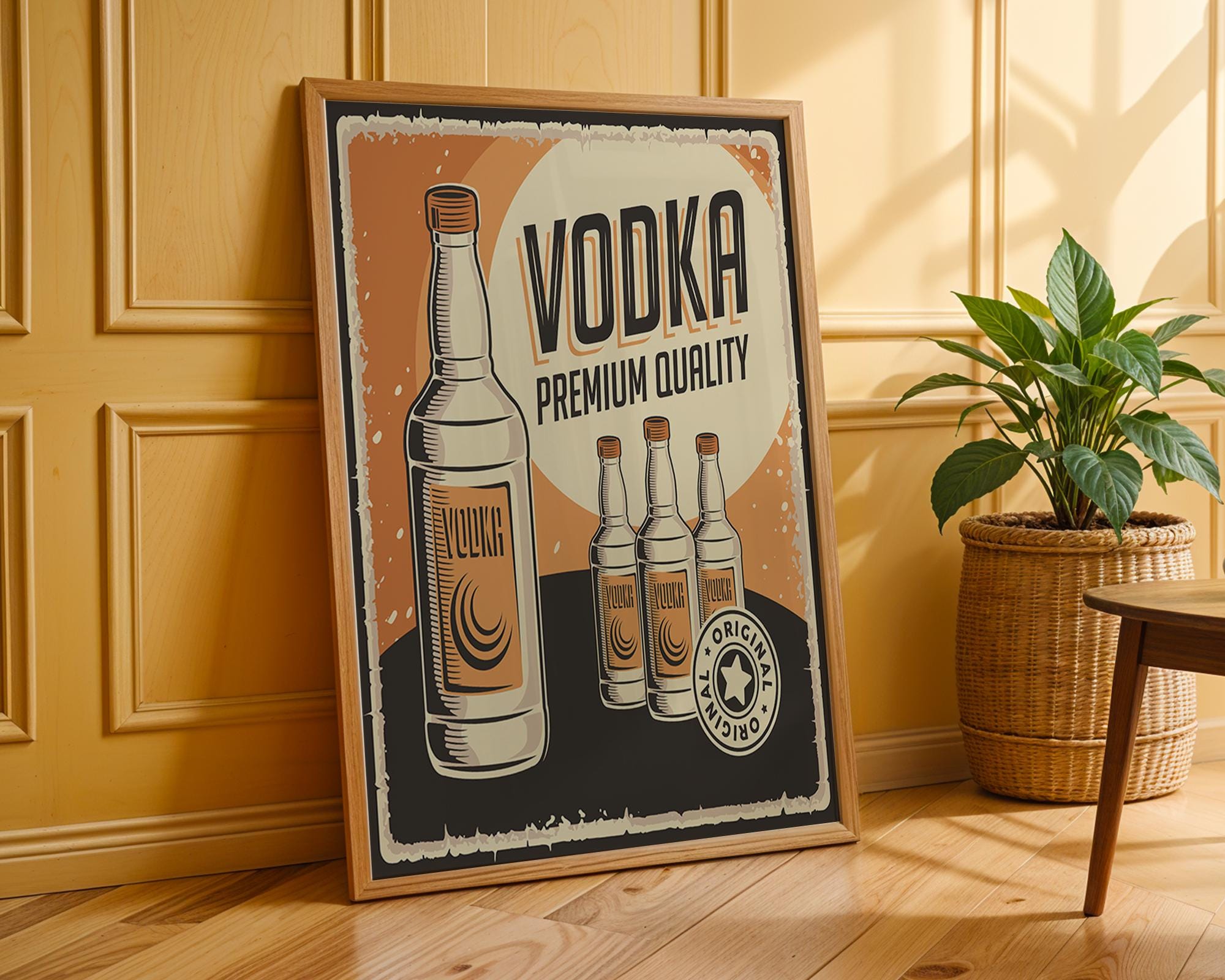 Retro Vodka Advertising Poster | Mid-Century Bar Art Print wall art print, modern home decor, unframed artwork by Nomad & Nest