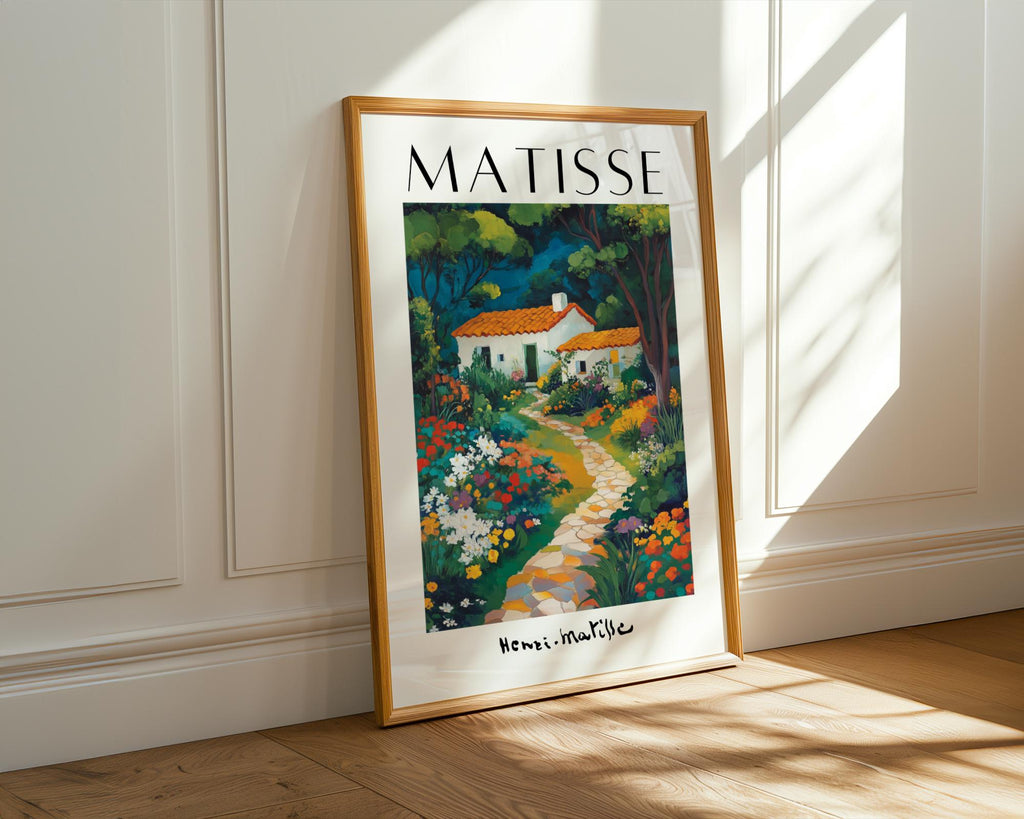 Henri Matisse Print | Mediterranean House  | Vibrant Garden Art wall art print, modern home decor, unframed artwork by Nomad & Nest