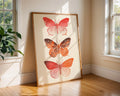 Red Butterflies Wall Art Print | Modern Insect Illustration wall art print, modern home decor, unframed artwork by Nomad & Nest