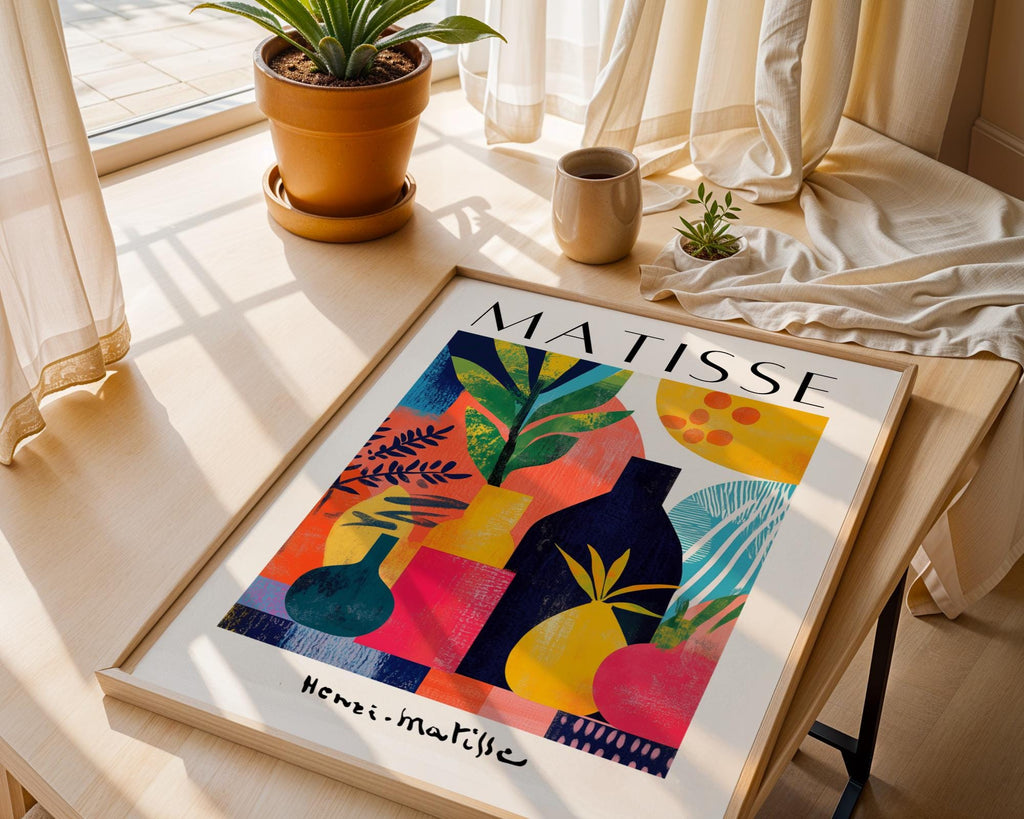 Henri Matisse Print | Inspired Still Life Art  | Boho Modern Home Decor wall art print, modern home decor, unframed artwork by Nomad & Nest