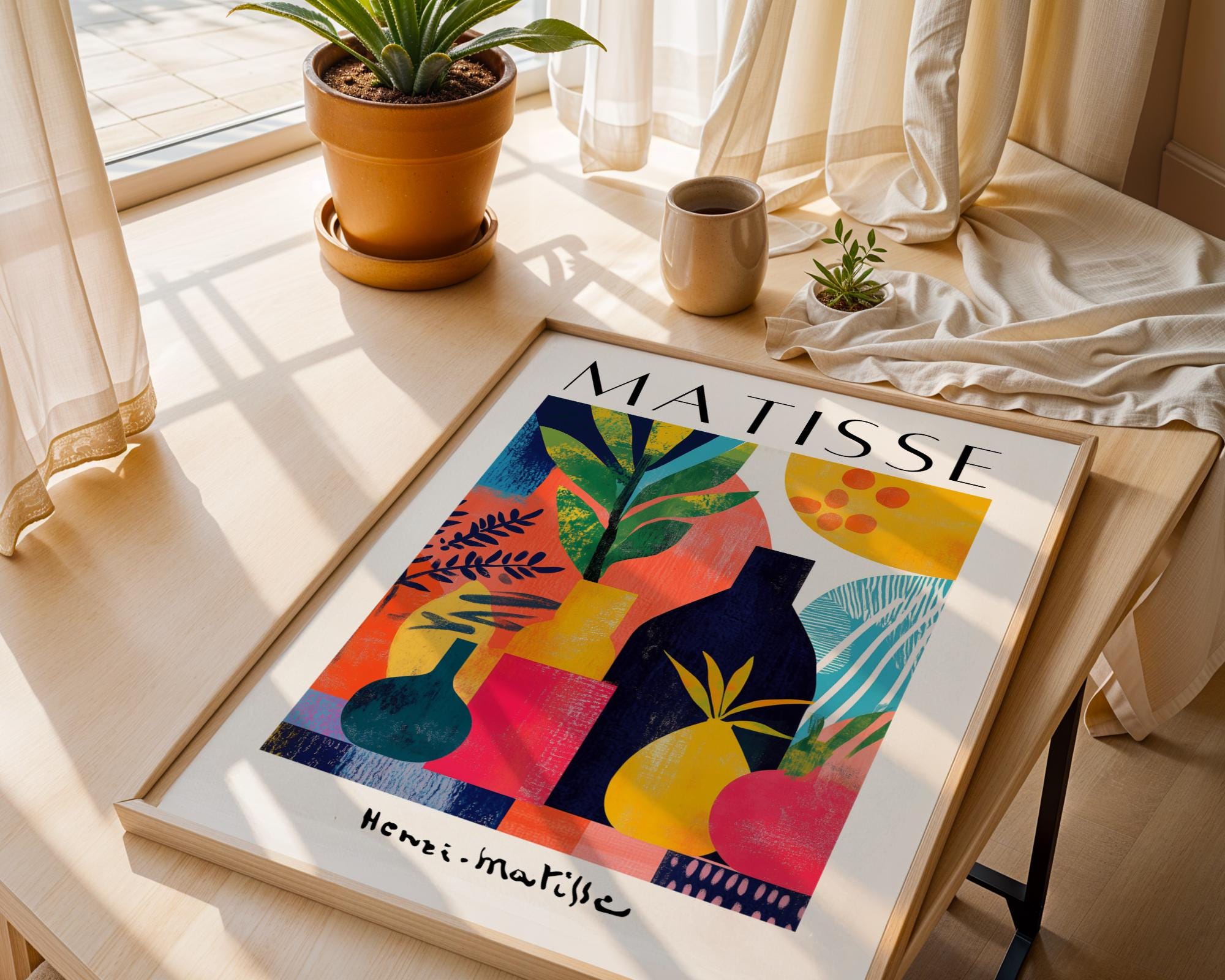Henri Matisse Print | Inspired Still Life Art  | Boho Modern Home Decor wall art print, modern home decor, unframed artwork by Nomad & Nest