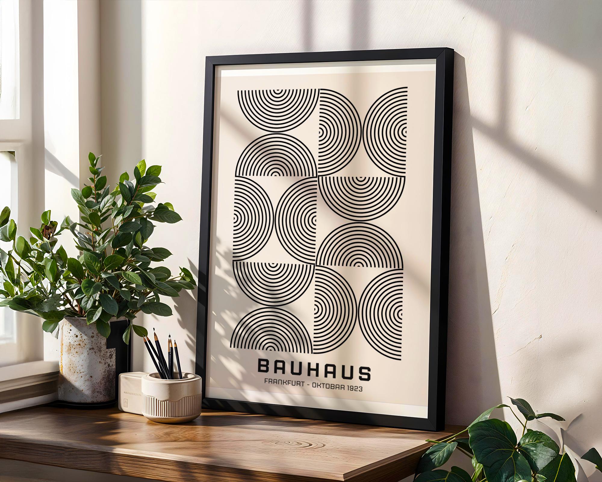 Bauhaus Poster Art Print | Black and White Geometric, Minimalist wall art print, modern home decor, unframed artwork by Nomad & Nest