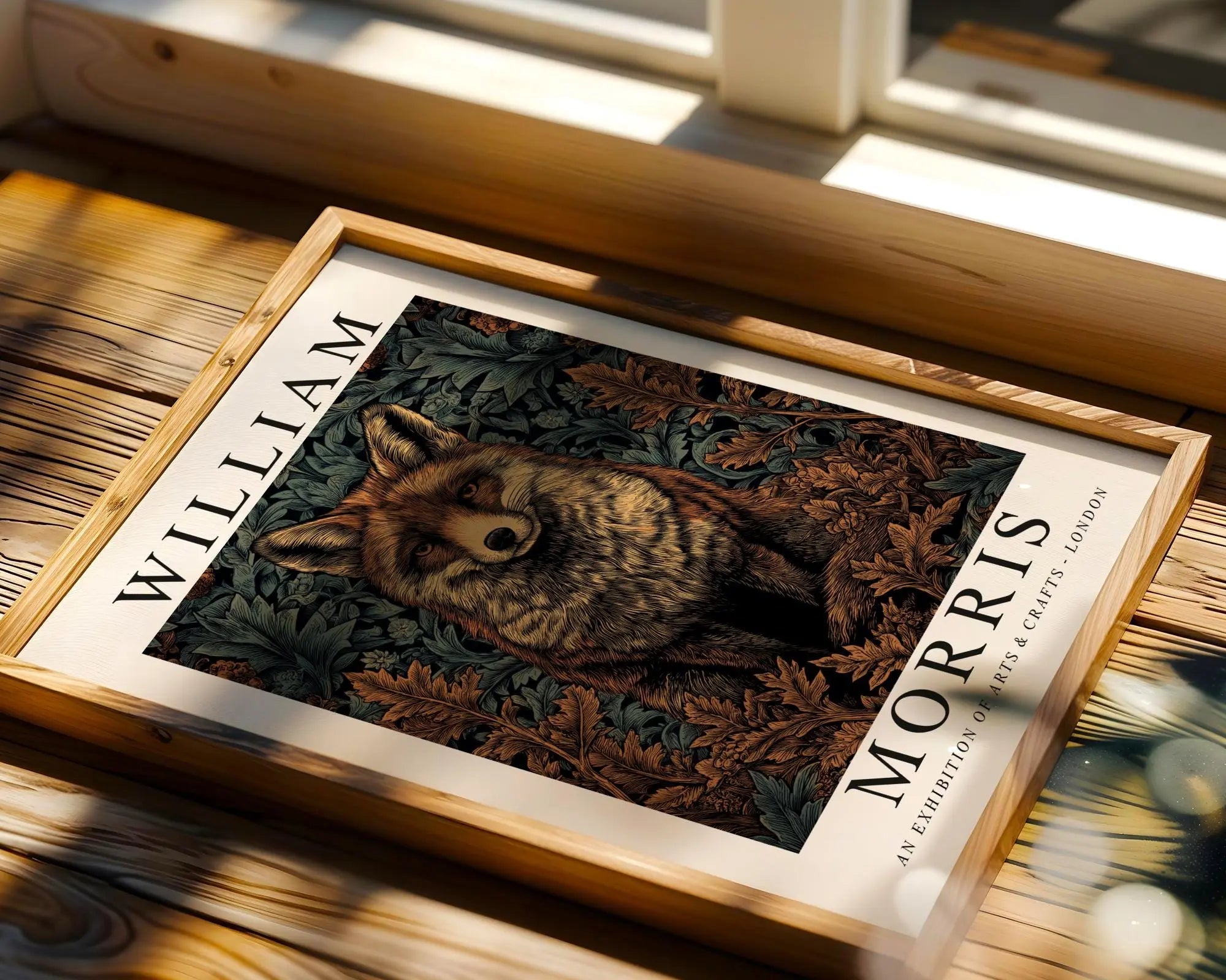 William Morris Print Fox  | Botanical Autumn Wall Art wall art print, modern home decor, unframed artwork by Nomad & Nest