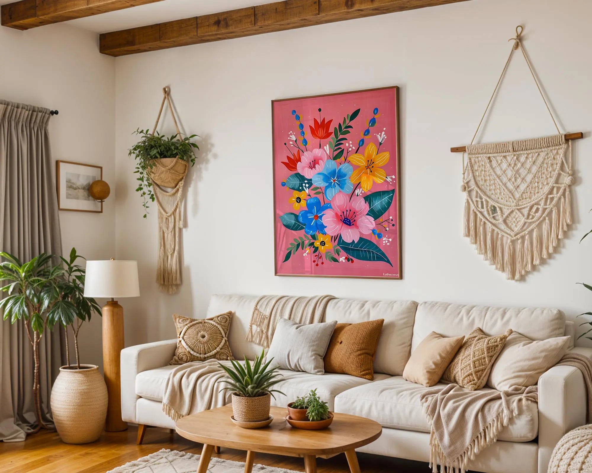 Modern Pop Art | Colorful Floral  Print | Modern Botanical Illustration wall art print, modern home decor, unframed artwork by Nomad & Nest